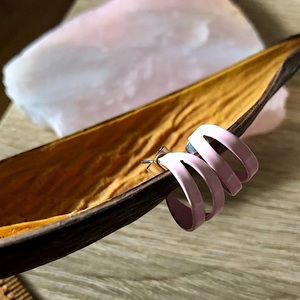 Baby Pink Vintage Hoops